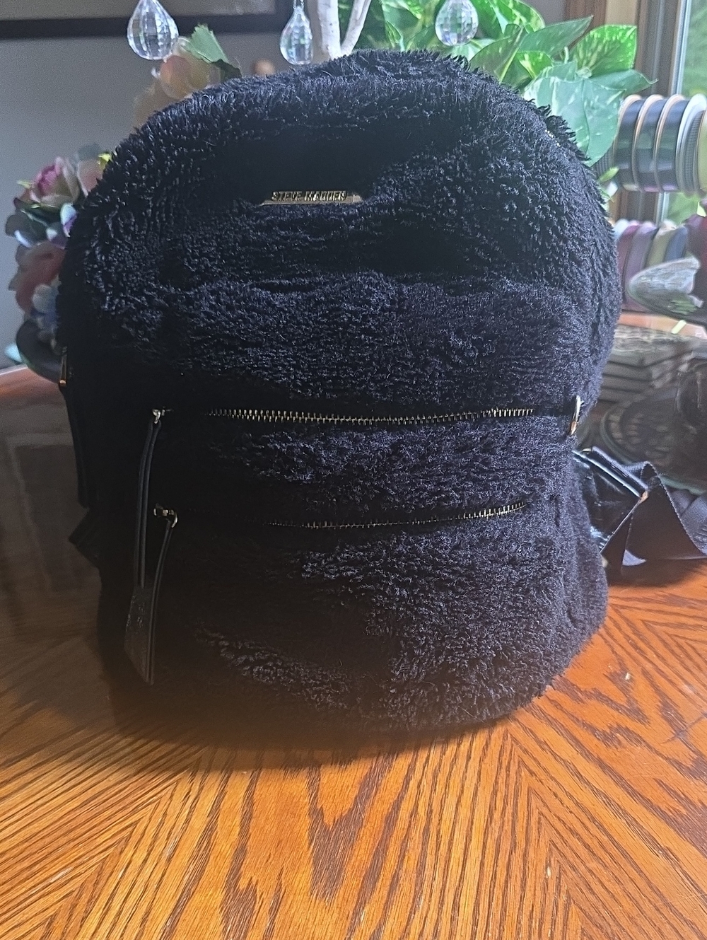 Steve Madden Fuzzy Backpack